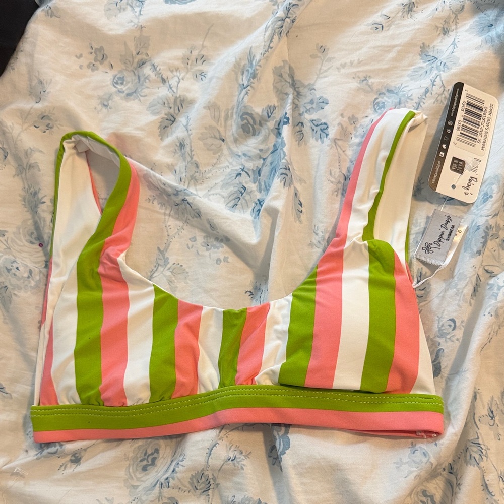 Dippin' Daisy's Pink and Green Bikini Top